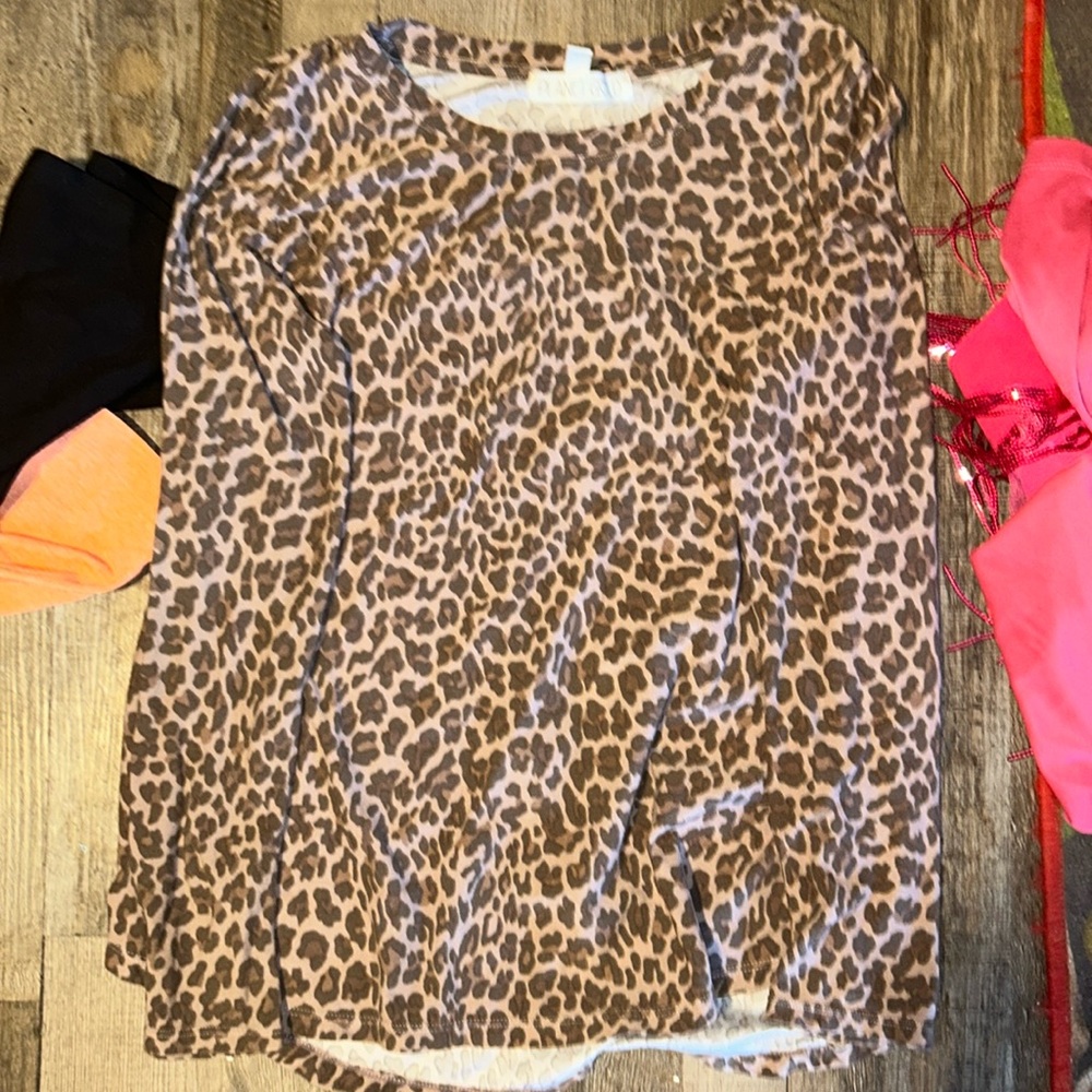 Leopard print long sleeve shirt